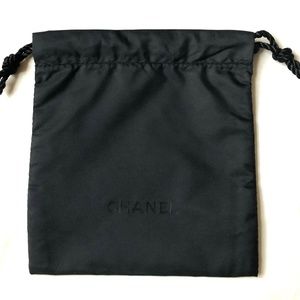 CHANEL Logo Jewelry Gift Bag Small Cosmetic Lipstick Travel Gym Drawstring Pouch